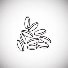 Cereal related icon on background for graphic and web design. Simple illustration. Internet concept symbol for website button or mobile app.