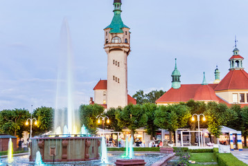 Square and promenade architcture landmark in Sopot