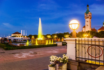 Fototapeta na wymiar Square and promenade architcture landmark in Sopot