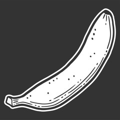 Organic sweet banana. Vector concept in doodle and sketch style.