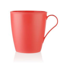 Plastic cup isolated on white