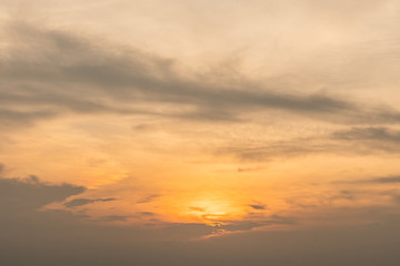 Beautiful sky  on time colorful sunset.