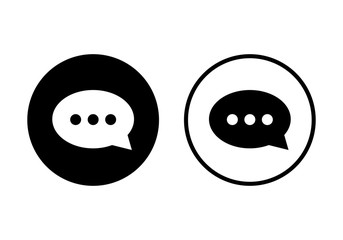 Fototapeta premium Chat icon vector. Chat Icon in trendy flat style isolated on grey background. Speech bubble symbol for web design