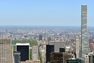 View of skyscrapers and Central Park. New York City