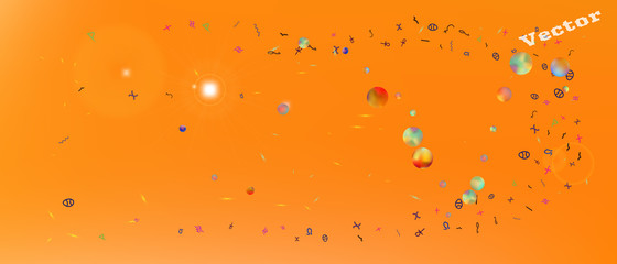 Colorful abstract ultra wide space background 