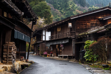 Fototapeta na wymiar Post town of Tsumago, Kiso valley