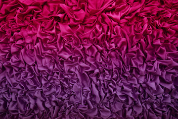 Delicate Red background silk fabric, Background texture. The two tone  fabric, various shapes for background.