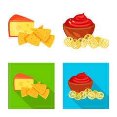 Vector design of taste and seasonin logo. Collection of taste and organic stock symbol for web.