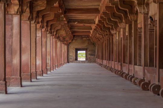 Agra, India - a Unesco World Heritage site located 40 km away from Agra, and former capital of the Mughal Empire, Fatehpur Sikri is one of the main Muslim sites of India