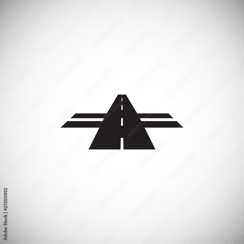 Poster road icon on background for graphic and web design. simple illustration. internet concept symbol for