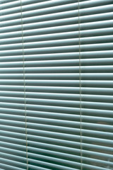 glossy white metal blinds