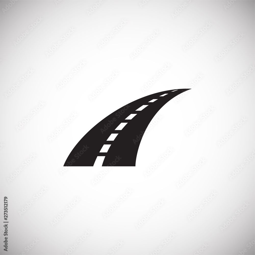Poster road icon on background for graphic and web design. simple illustration. internet concept symbol for