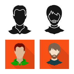 Vector design of professional and photo symbol. Collection of professional and profile stock vector illustration.