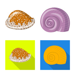 Vector design of animal and decoration logo. Collection of animal and ocean vector icon for stock.