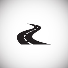 Road icon on background for graphic and web design. Simple illustration. Internet concept symbol for website button or mobile app. - 273512577
