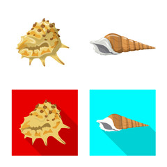 Obraz premium Isolated object of animal and decoration logo. Collection of animal and ocean vector icon for stock.