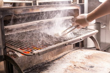Food concept - Big oven for cooking meat