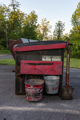 Ash Buckets at Camp Site