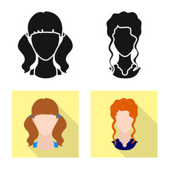 Isolated object of professional and photo symbol. Set of professional and profile stock symbol for web.