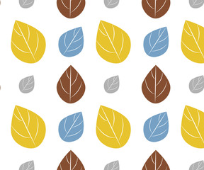 leaves pattern on white background