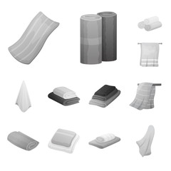 Vector design of cotton and bathroom symbol. Collection of cotton and clean stock vector illustration.