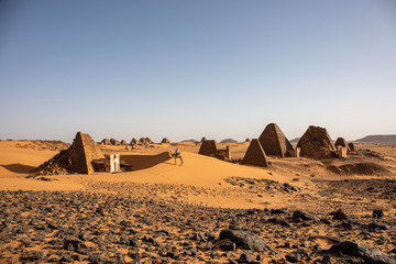 The amazing pyramids of Meroe, north of Khartoum, Sudan