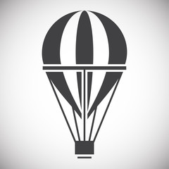 Hot Air balloon icon on background for graphic and web design. Simple illustration. Internet concept symbol for website button or mobile app.