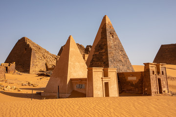 The amazing pyramids of Meroe, north of Khartoum, Sudan