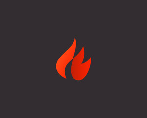 Fire logo design. Flame vector icon logotype