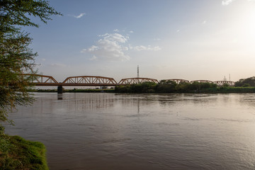 Khartoum is where the Blue Nile meets the White Nile and forms the Nile River, Sudan