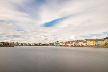 Fototapeta premium Park and buldings around Corrib River