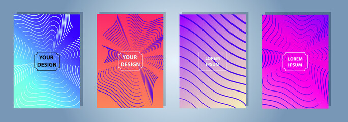 A4 format colorful gradient modern cover design. Geometric shapes and lines. Background for banner, flyer, business card, poster, wallpaper, brochure