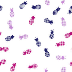 Fresh Pineapples Vector Repeat Seamless Pattern