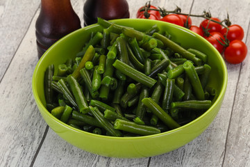Green beans in the bowl