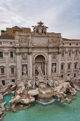 Fototapeta na wymiar Best places in Rome, Trevi fountain, Italy