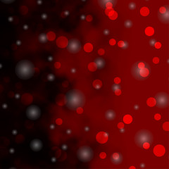 Dark Red vector background with circles, stars.