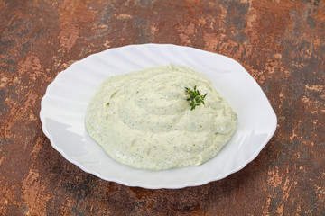 Cottage cream snack with herbs