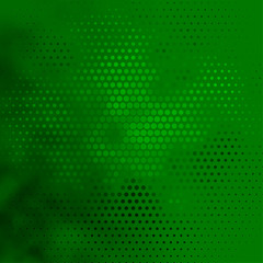 Dark Green vector background with circles.