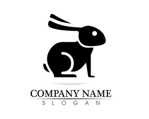 Rabbit Logo template vector icon design