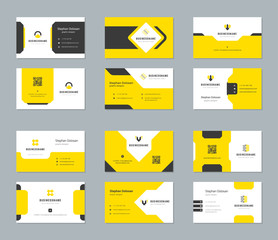 Business cards design templates set