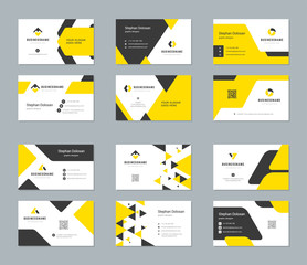 Business cards design templates set