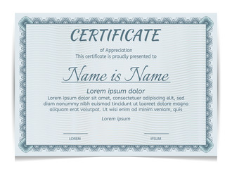 Vintage certificate of appreciation award template. Template diploma border for use in design. Eps10 - vector.
