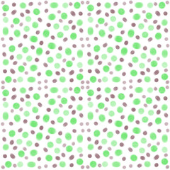 Seamless pattern green and gray cotton swabs on a white background