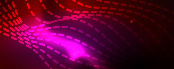 Fototapeta premium Shiny neon lines techno magic futuristic background, magic energy space light concept, abstract background wallpaper design