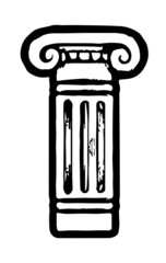 isolated  column white icon Ionic order