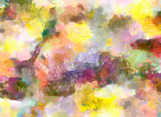 Oil pastel drawing. Abstract color background. Fine art print. Impressionism style abstraction. Modern surrealism painting. Good as wall decor poster. Stock. Surreal design. Handmade texture template.