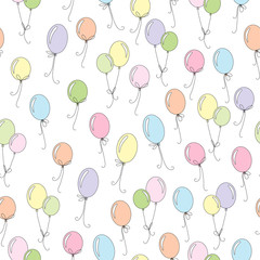 vector colorful balloon seamless pattern 