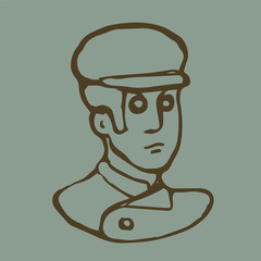 clerk people person portrait retro avatar icon 