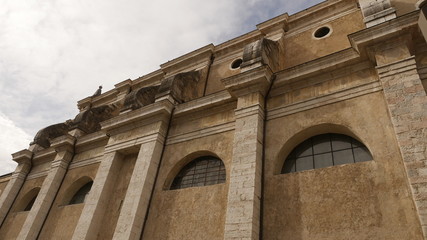 Old Arco town located close to Lake Garda - view of the old buildings of the city.