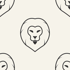 lion. seamless pattern